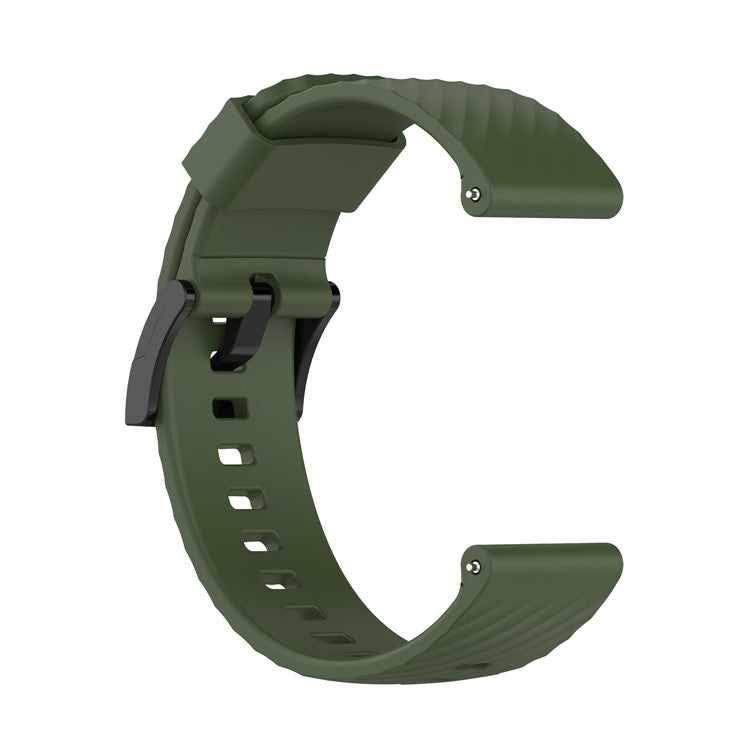 24mm Soft Silicone Replacement Accessory Watch Band Wrist Strap for Suunto Spartan Sport / Spartan Sport Wrist HR / Suunto 9 / 9 Baro / Suunto 7 / Suunto D5 - Amy Green
