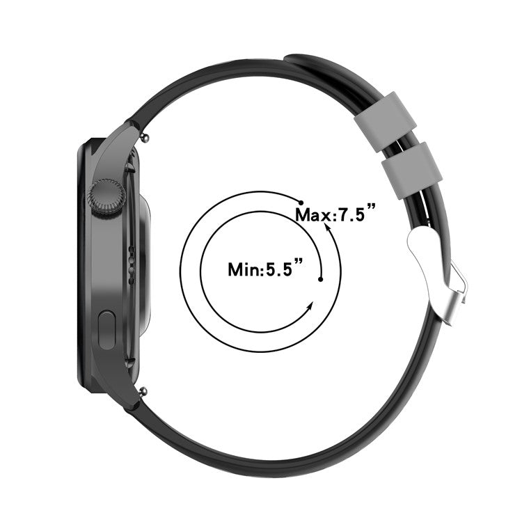 Dual Color Silicone Adjustable Watch Band Strap Replacement 22mm for Huawei Watch 3/Watch 3 Pro - Black/Green