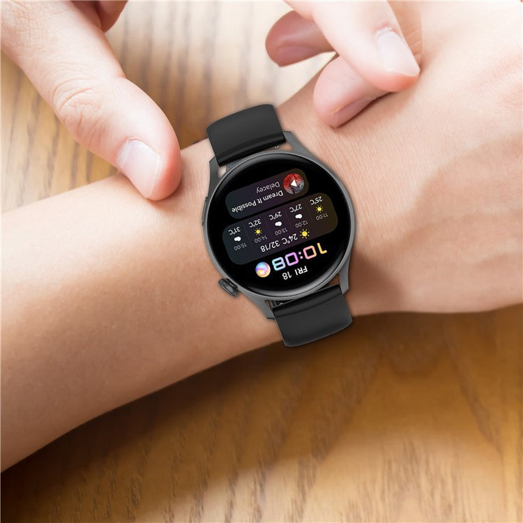 Premium Quality 22mm Sporty Silicone Waterproof Watch Band Interchangeable Strap for Realme Watch 3 / Huawei Watch 3 / 3 Pro / 3 Pro New / GT 2e - Lime