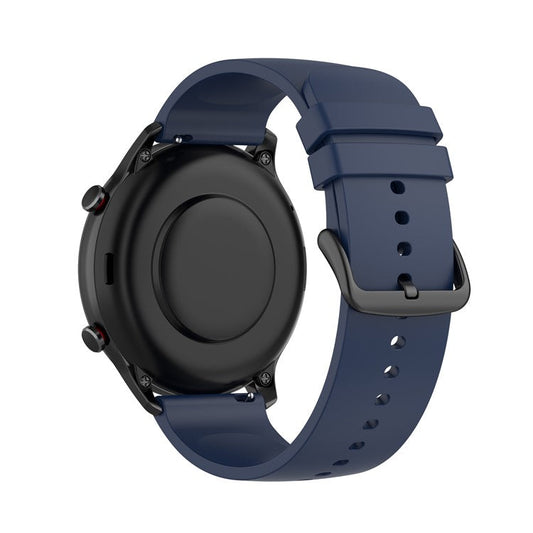 22mm Soft Silicone Quick Release Easy Change Wristbands Replacement Watch Bands for Huami Amazfit GTR 2e / Amazfit GTR 2 / Amazfit 3 Strato S / YAMAY SW022 - Midnight Blue/Black Buckle