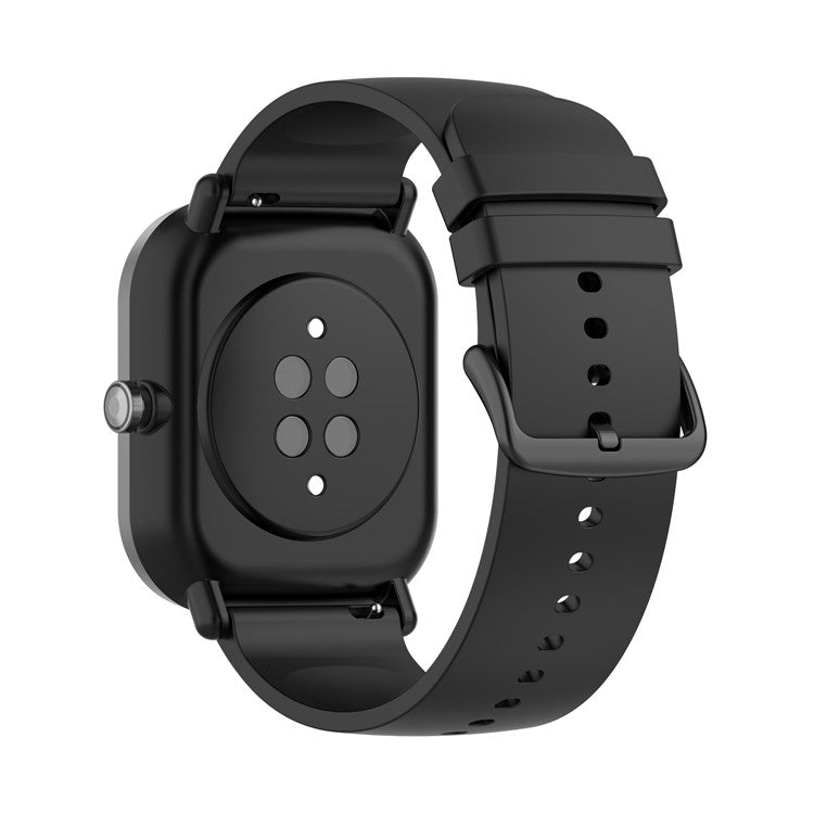 20mm Silicone Watch Band Wrist Straps for Huami Amazfit GTR 2 / Amazfit Pop Pro / Amazfit BIP - Black / Black Buckle
