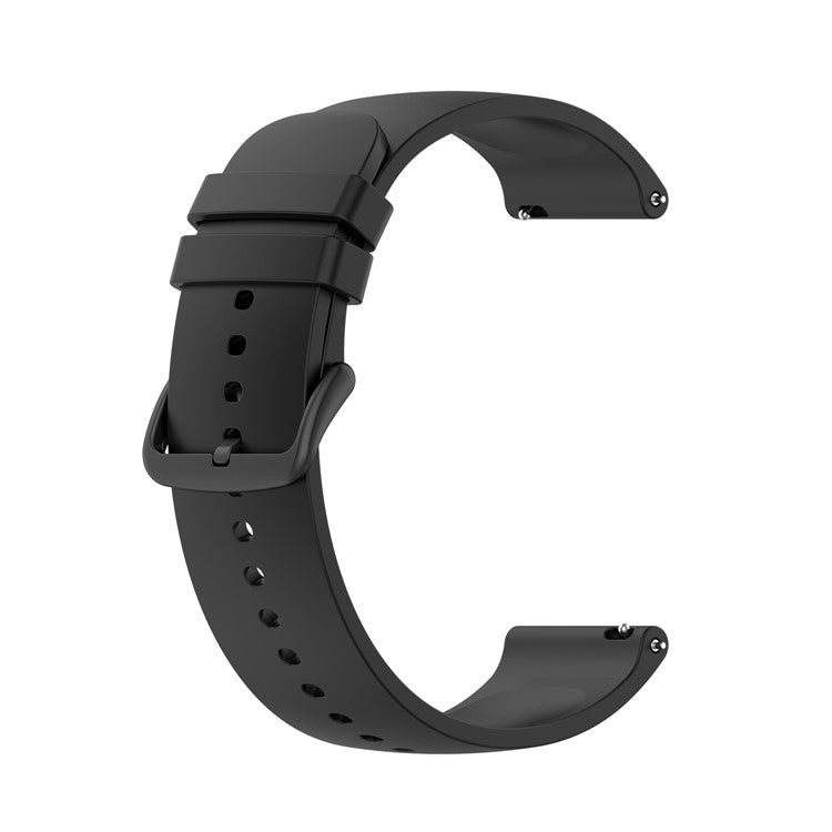 20mm Silicone Watch Band Wrist Straps for Huami Amazfit GTR 2 / Amazfit Pop Pro / Amazfit BIP - Black / Black Buckle