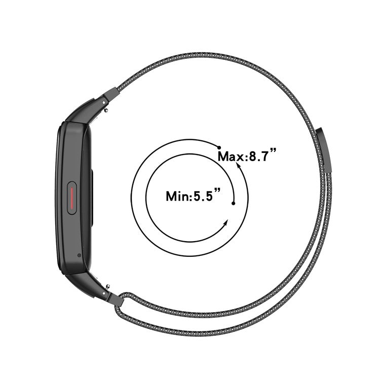 Milanese Magnetic Stainless Steel Strap Replacement Smart Watch Band for Huawei Band 6 / Honor Band 6 / Band 7 - Gold