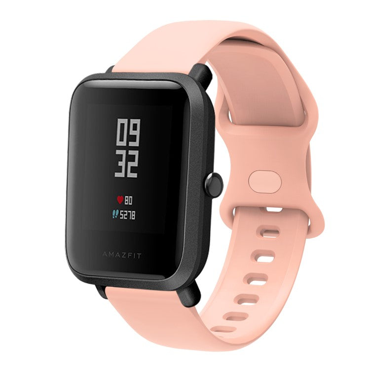 20mm Universal Silicone Watchband Strap Replacement for Samsung Galaxy Watch Active/Active2 40mm/Watch 42mm/Huami Amazfit GTR (42mm)/Garmin vivoactive 3/Huawei Watch GT2 (42mm) - Coral
