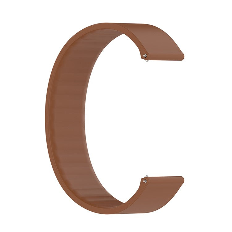 Replacement Universal Smart Watch Band Silicone Wrist Strap 20mm (Band Length 150mm) for Samsung Galaxy Watch4 Classic 46mm 42mm/Watch4 44mm 40mm - Brown