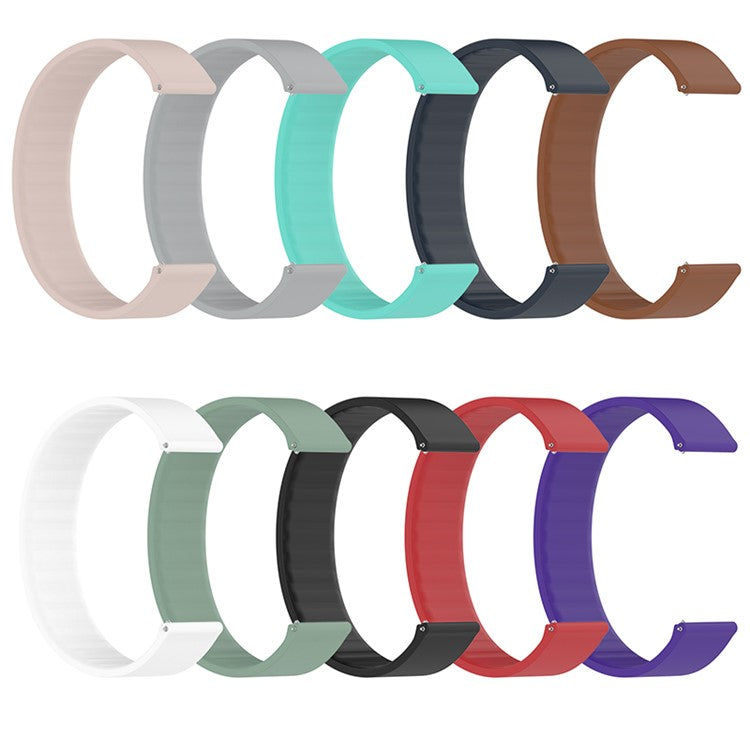 Replacement Universal Smart Watch Band Silicone Wrist Strap 20mm (Band Length 150mm) for Samsung Galaxy Watch4 Classic 46mm 42mm/Watch4 44mm 40mm - Brown