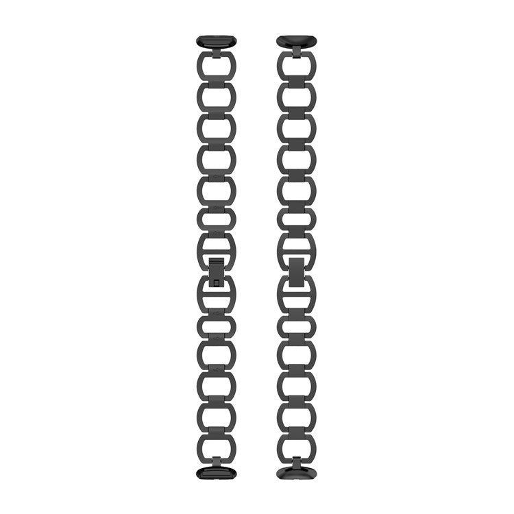 Bracelet Style Stainless Steel Watch Band Strap Replacement for Fitbit Luxe/Special Edition - Black