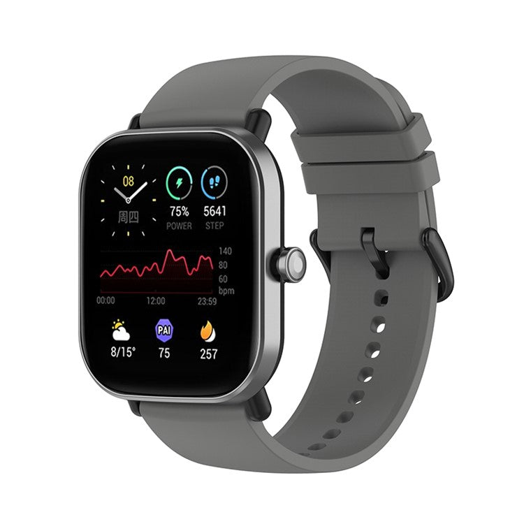 Soft Silicone Adjustable Smart Watch Band Replacement Strap 20mm for Samsung Galaxy Watch 5 / Watch 5 Pro / Watch4 Classic 46mm 42mm / Galaxy Watch4 44mm 40mm / Galaxy Watch3 41mm / Watch Active - Dark Grey