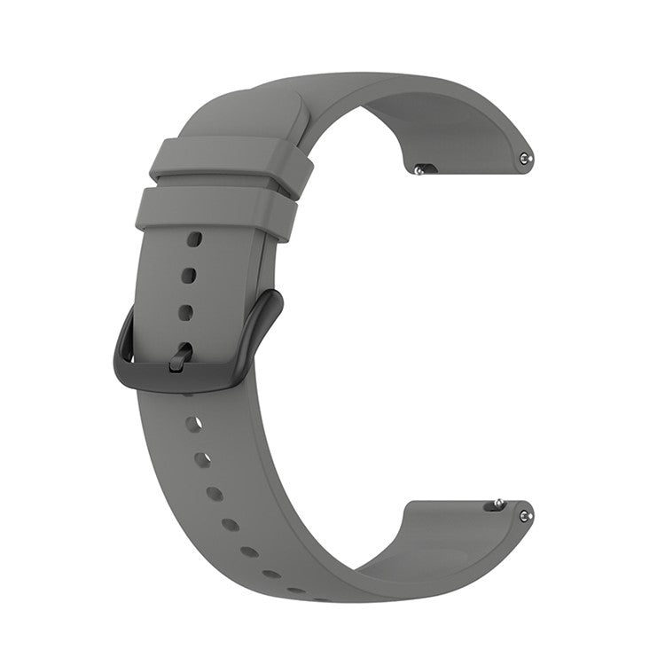 Soft Silicone Adjustable Smart Watch Band Replacement Strap 20mm for Samsung Galaxy Watch 5 / Watch 5 Pro / Watch4 Classic 46mm 42mm / Galaxy Watch4 44mm 40mm / Galaxy Watch3 41mm / Watch Active - Dark Grey