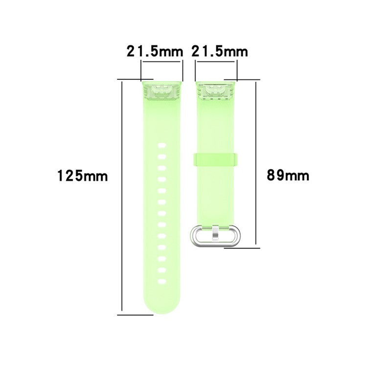 Transparent TPU Smart Watch Band Replacement Wrist Strap for Xiaomi Redmi Watch / Mi Watch Lite - Transparent Red