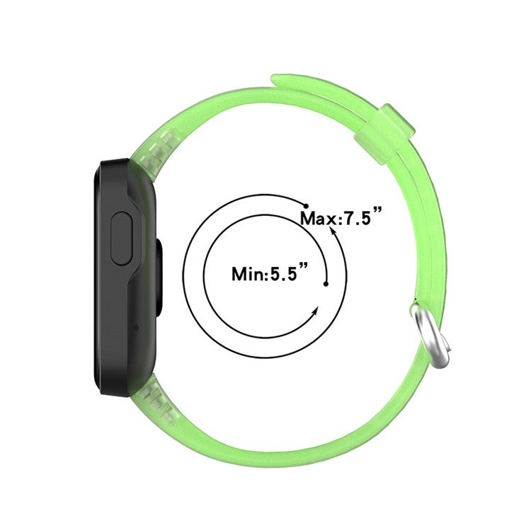Transparent TPU Smart Watch Band Replacement Wrist Strap for Xiaomi Redmi Watch / Mi Watch Lite - Transparent Red