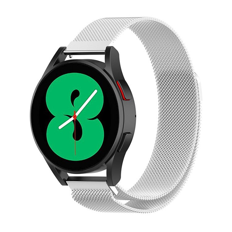 Stainless Steel Milanese Wrist Strap Watchband 20mm for Samsung Galaxy Watch6 40mm 44mm / Watch6 Classic 43mm 47mm / Watch 5 40mm 44mm / 5 Pro 45mm / Watch4 40mm 44mm - Silver