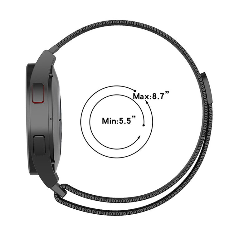 Stainless Steel Milanese Wrist Strap Watchband 20mm for Samsung Galaxy Watch6 40mm 44mm / Watch6 Classic 43mm 47mm / Watch 5 40mm 44mm / 5 Pro 45mm / Watch4 40mm 44mm - Silver