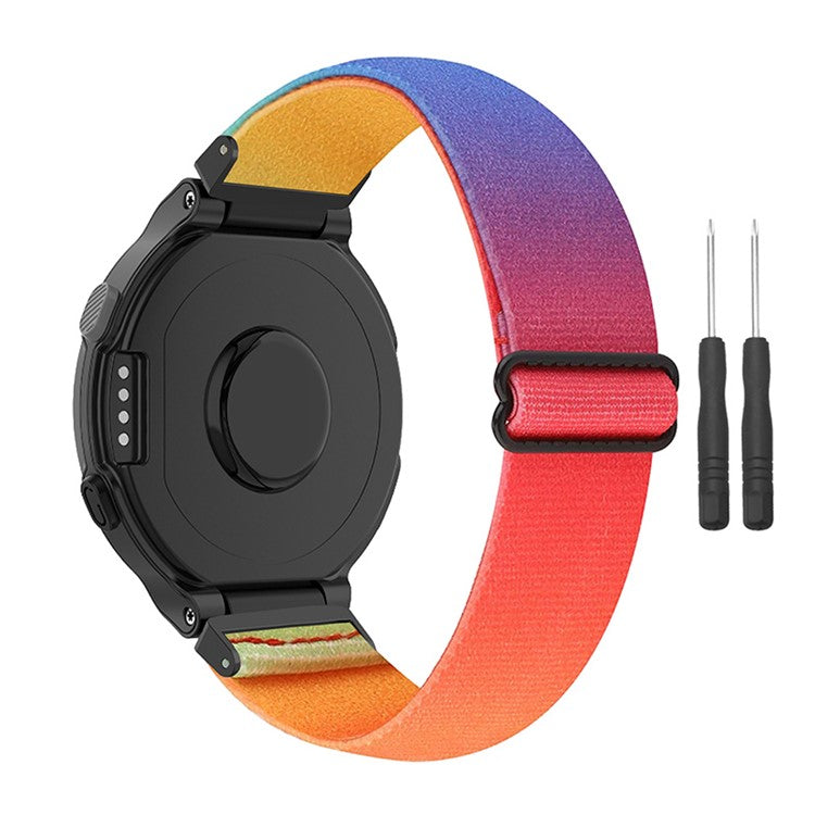 Adjustable Elastic Nylon Smart Watch Replacement Strap Watchband with Screwdrivers for Garmin Forerunner 735xt/220/230/235/620/630 - Colorful