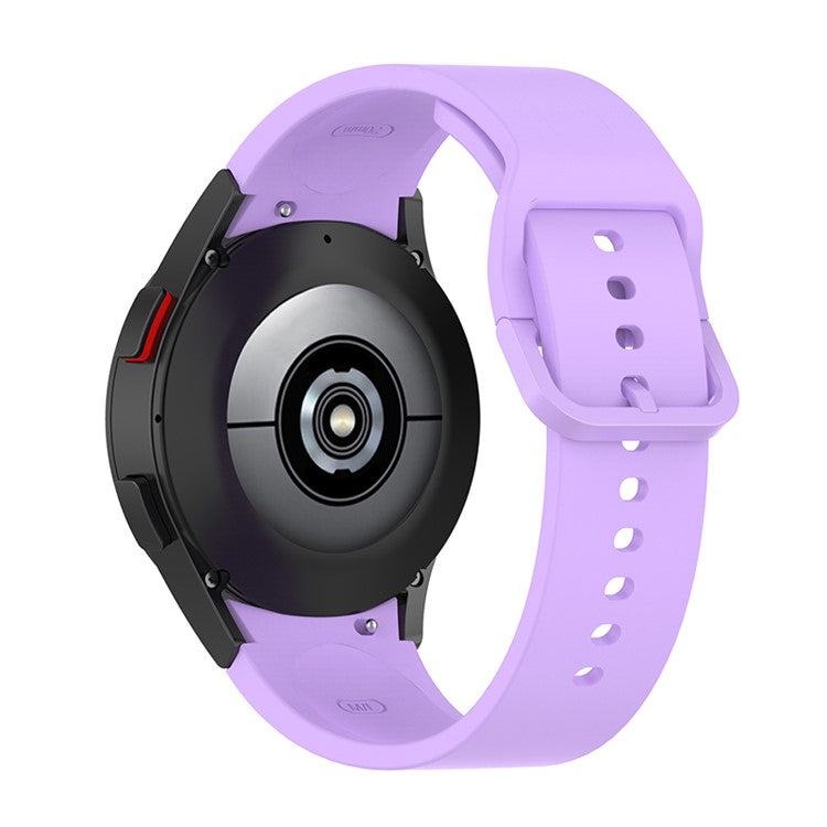 20mm Silicone Watch Bands Replacement Straps for Samsung Galaxy Watch6 40mm 44mm / Watch6 Classic 43mm 47mm / Watch 5 40mm 44mm / 5 Pro 45mm / Watch4 40mm 44mm - Lilac Purple