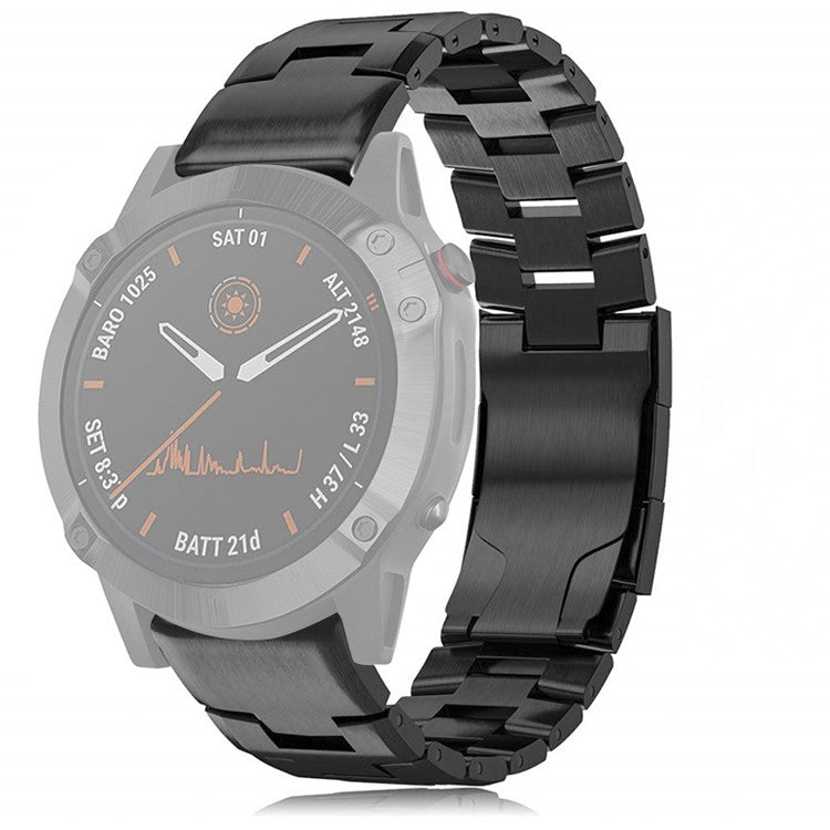 Watch Strap for Garmin Fenix 6 / 5 / Forerunner 935 / 945 Titanium Alloy Quick Release Replacement Wrist Band - Black