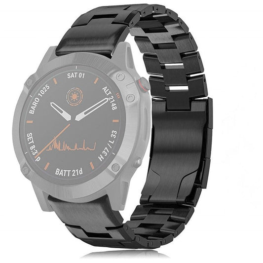 Watch Strap for Garmin Fenix 6 / 5 / Forerunner 935 / 945 Titanium Alloy Quick Release Replacement Wrist Band - Black
