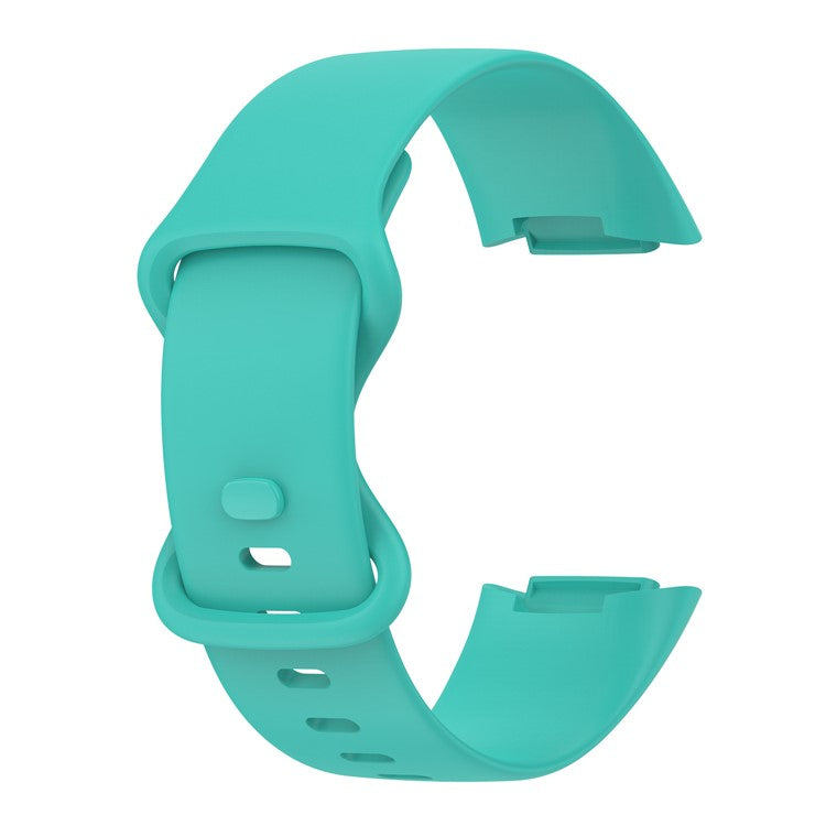 Soft TPU Watch Band Wristband Sports Bracelet Replacement Strap for Fitbit Charge 5, Size: S - Teal