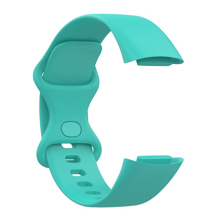 Soft TPU Watch Band Wristband Sports Bracelet Replacement Strap for Fitbit Charge 5, Size: S - Teal