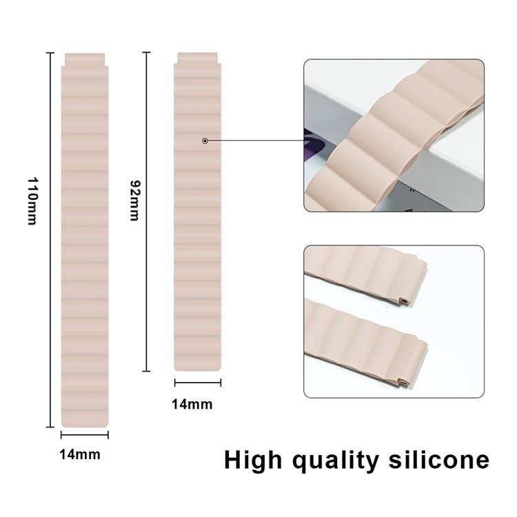 Silicone Magnetic Suction Watch Strap Replacement Wristband for Xiaomi Mi Band 5/6/7 - Black/Orange