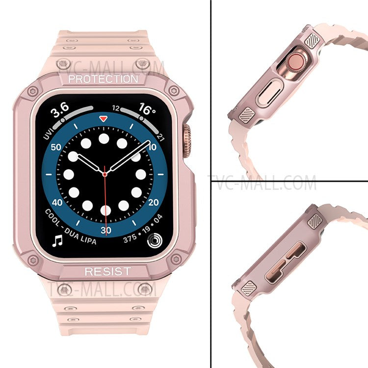 Electroplating One-Piece Soft TPU Smart Watch Replacement Strap for Apple Watch Series 10 42mm / 9 8 7 41mm / 6 5 4 SE SE (2022) SE (2023) 40mm / 3 2 1 38mm - Pink / Rose Pink