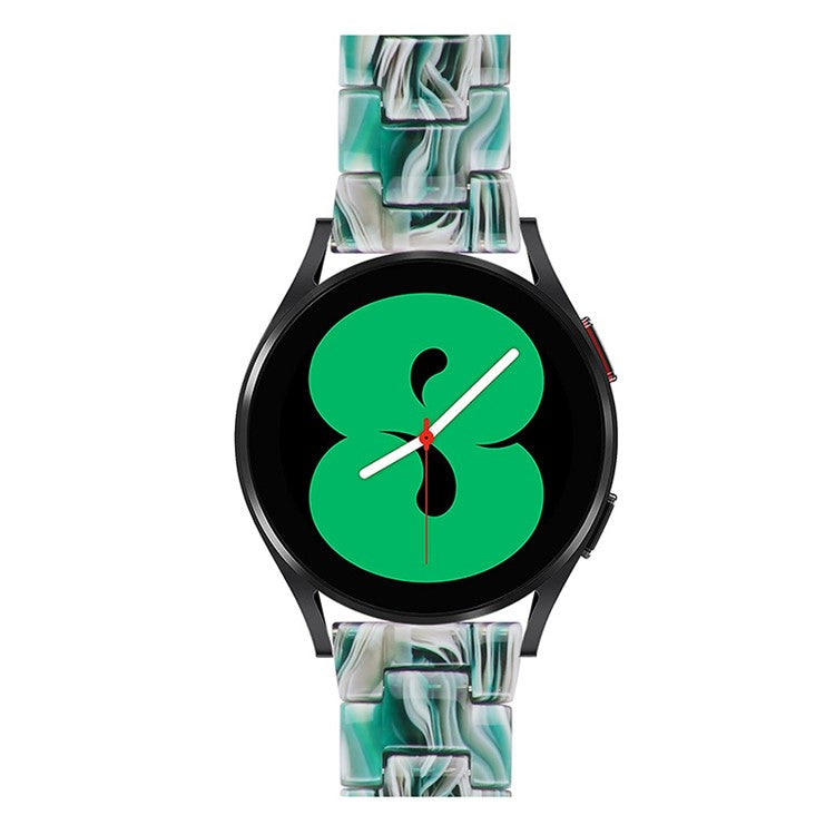 Resin Watch Band Stainless Steel Buckle Strap Bracelet for Samsung Galaxy Watch4 Classic 42mm / 46mm - Face Green
