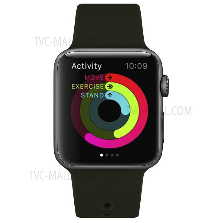 Snap Button Adjustment Silicone Watch Band Strap for Apple Watch Ultra 49mm / Ultra 2 49mm / Series 9 45mm / SE (2023) 44mm / Series 8 45mm / 7 45mm / Watch Series 6 / 5 / 4 / SE 44mm / SE (2022) 44mm / Watch Series 3 / 2 / 1 42mm - Blackish Green