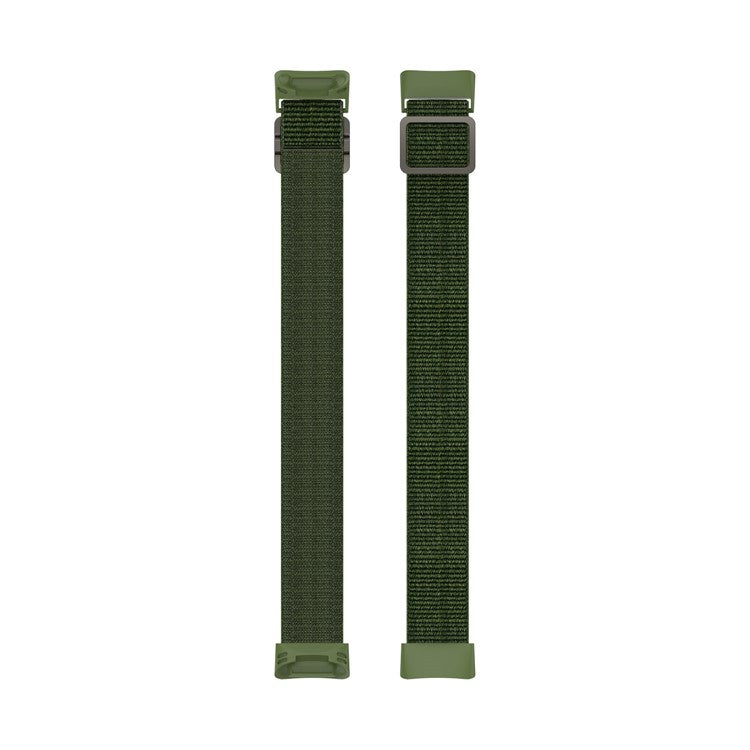 Adjustable Waterproof Smart Watch Band Elastic Nylon Replacement Straps for Fitbit Charge 6 / 5 - Green