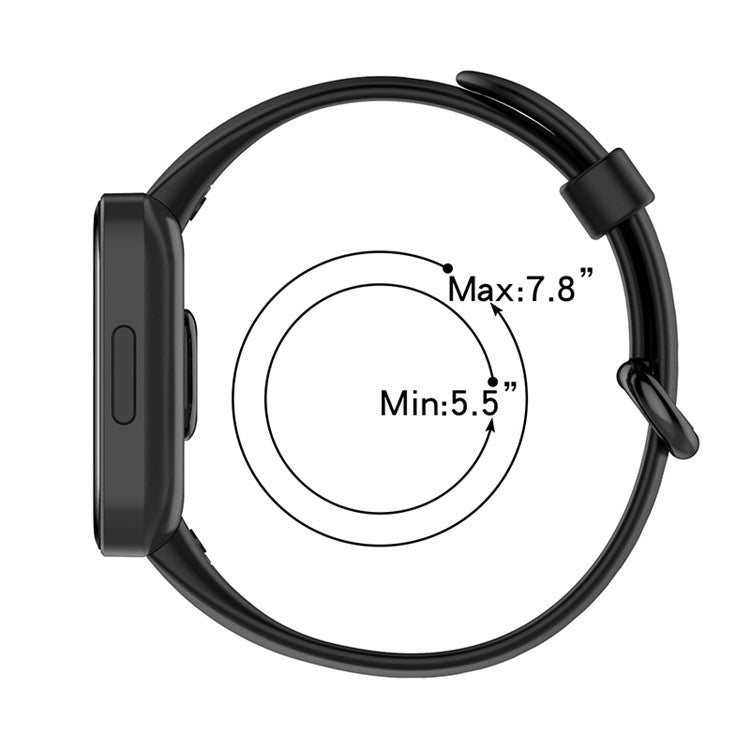 Adjustable Solid Color Watch Band Soft Silicone Strap for Xiaomi Redmi Watch 2 / Redmi Watch 2 Lite - Pink