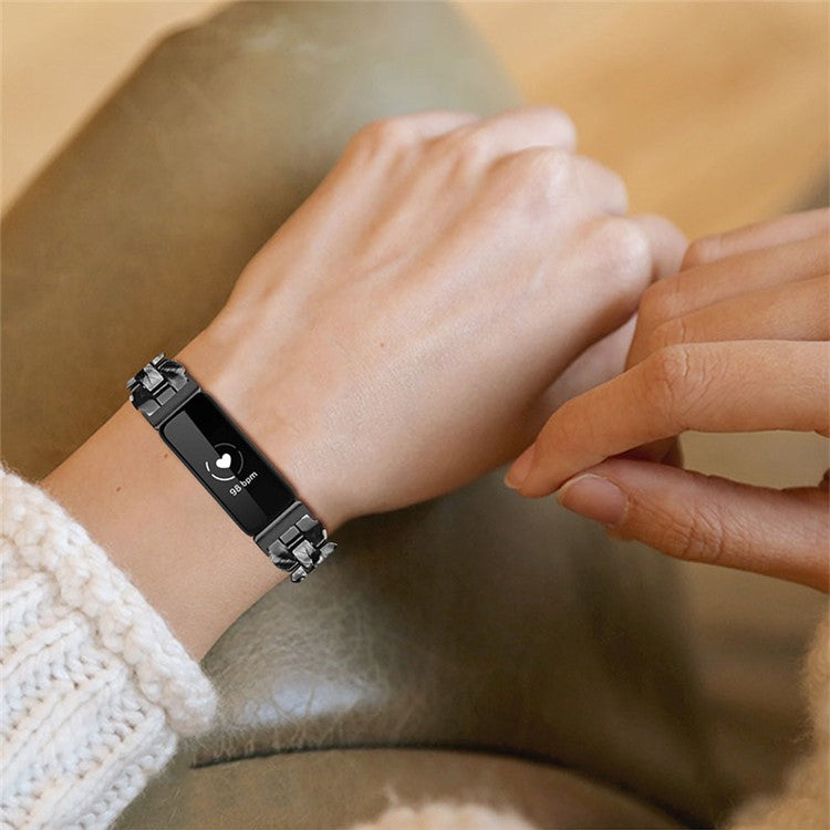 Oval Resin Strap Smart Watch Replacement Sports Bracelet for Fitbit Inspire 1/2/Inspire HR - Black