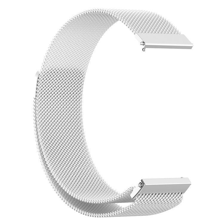 20mm Milanese Wristband Magnetic Watch Strap Replacement for Huawei Watch GT3 42mm/Samsung Galaxy Watch 42mm - Silver