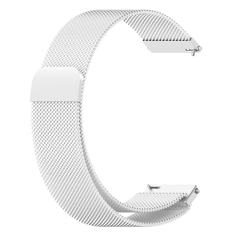 20mm Milanese Wristband Magnetic Watch Strap Replacement for Huawei Watch GT3 42mm/Samsung Galaxy Watch 42mm - Silver