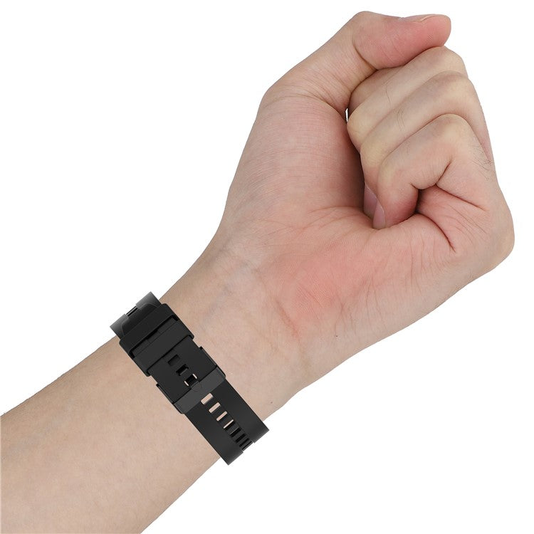 22mm Silicone Watch Strap Wristband with Steel Pin Buckle for Huawei Watch GT3/GT Runner - Light Pink
