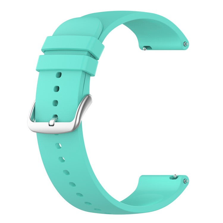 22mm Silicone Watch Strap Soft Wristband with Buckle for Samsung Galaxy Watch3 45mm/Active/Huawei Watch 3 - Lake Blue