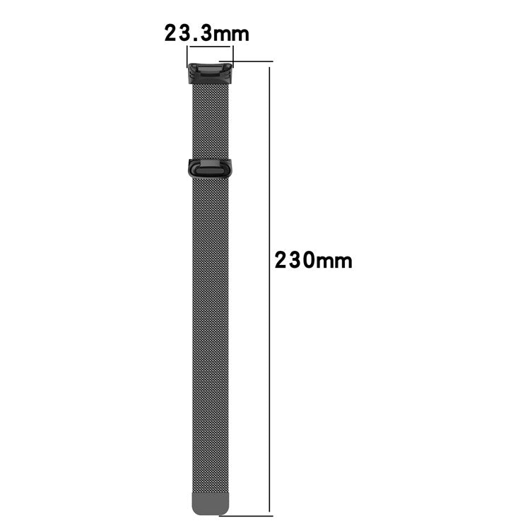JLT Stylish Milanese Stainless Steel Adjustable Electroplating Watch Band Strap Replacement for Fitbit Charge 6 / 5 - Rose Pink