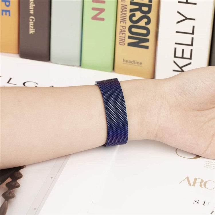 For Garmin Vivomove Style/GarminMove Style Stainless Steel Milanese Mesh Replacement Strap Magnetic Smart Watch Band (20mm) - Blue