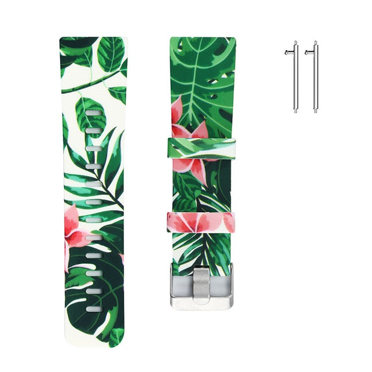 For Fossil Gen 5 Carlyle / Julianna / Garrett / Carlyle HR Silicone Soft Pattern Printed Smart Watch Band Wrist Strap 22mm - Type E