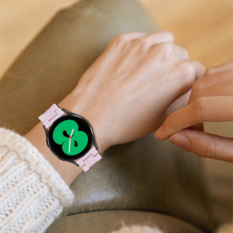 20mm Resin Smart Watch Strap for Garmin Vivomove 3/Garminmove 3, Replacement Wristband with Stainless Steel Buckle - Light Purple