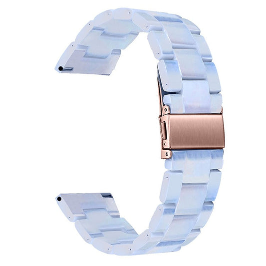 20mm Resin Smart Watch Strap for Garmin Vivomove 3/Garminmove 3, Replacement Wristband with Stainless Steel Buckle - Baby Blue