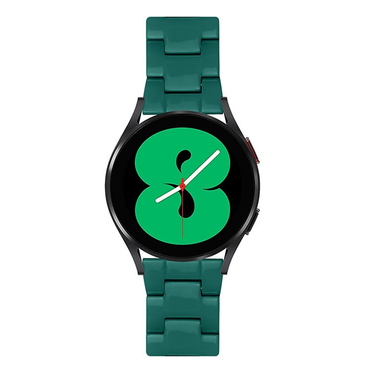 20mm Resin Smart Watch Strap for Garmin Vivomove 3/Garminmove 3, Replacement Wristband with Stainless Steel Buckle - Dark Green