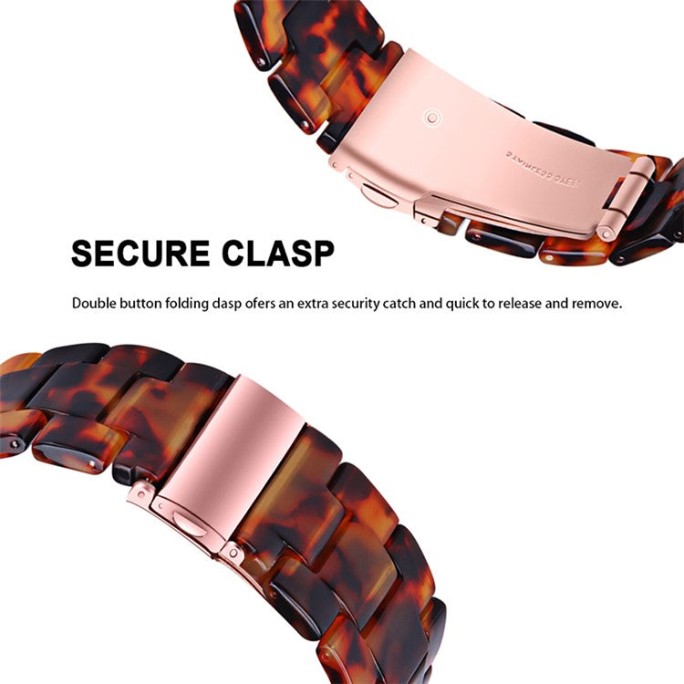 For Huawei Watch 2/Watch GT 2 42mm Resin Watch Band Wrist Strap Replacement 20mm with Stainless Steel Buckle  - Hawksbill