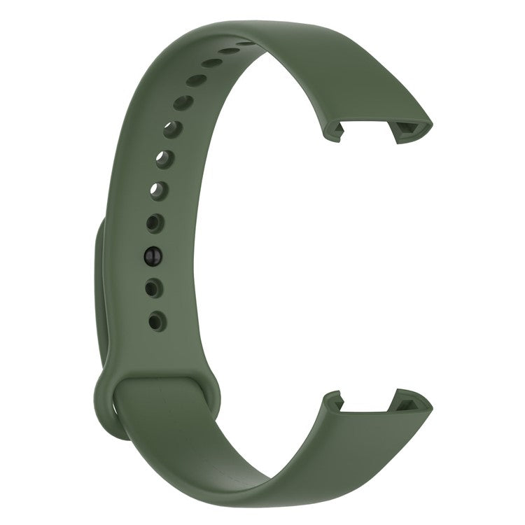 For Xiaomi Redmi Smart Band Pro Solid Color Soft Silicone Watch Band Adjustable Wrist Strap - Dark Green