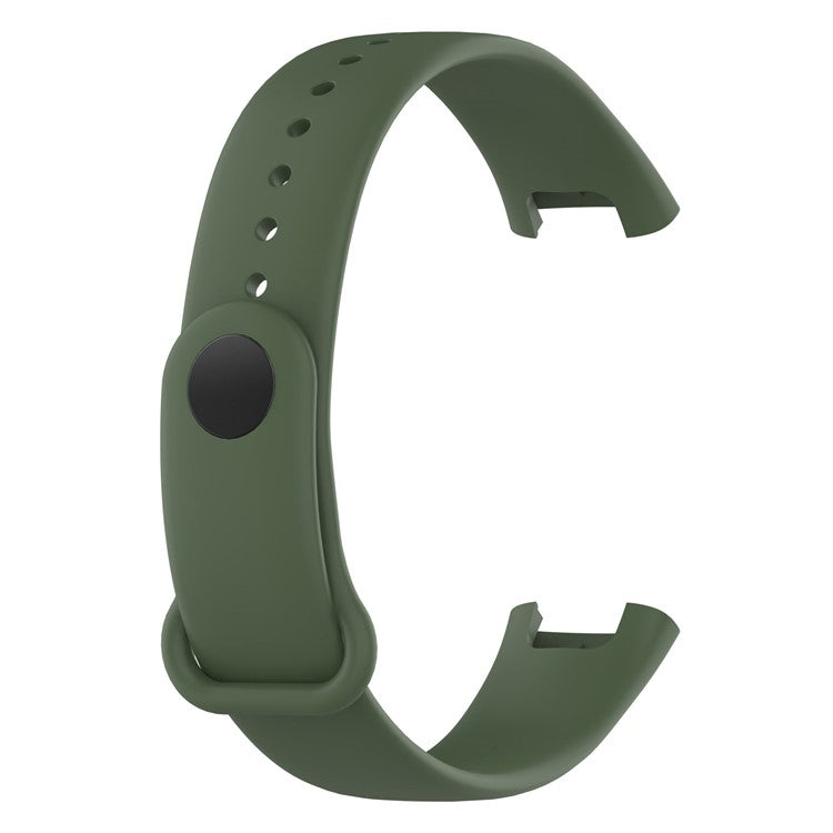 For Xiaomi Redmi Smart Band Pro Solid Color Soft Silicone Watch Band Adjustable Wrist Strap - Dark Green