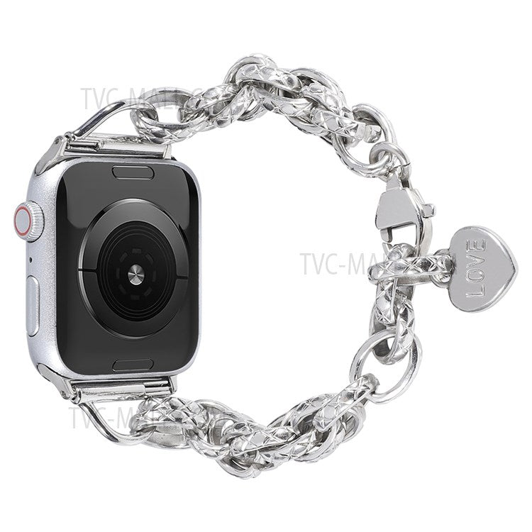 For Apple Watch Series 10 46mm / Ultra 2 Ultra 49mm / 9 8 7 45mm / SE (2023) SE (2022) SE 6 5 4 44mm / 3 2 1 42mm Watch Strap Stainless Steel 22mm Smart Watch Bracelet - Silver