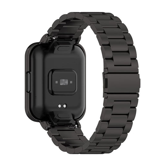 For Xiaomi Redmi Watch 2 Lite Metal Three Beads Wrist Strap+Watch Case - Black