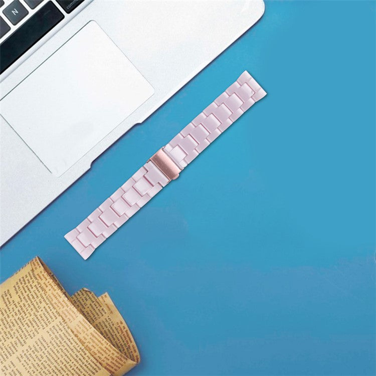 For Huami Amazfit Bip S/GTR 42mm/GTS/Bip Lite Resin Watch Strap Wristband 20mm with Stainless Steel Buckle - Light Purple