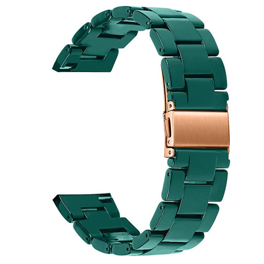 For Huami Amazfit Bip S/GTR 42mm/GTS/Bip Lite Resin Watch Strap Wristband 20mm with Stainless Steel Buckle - Dark Green