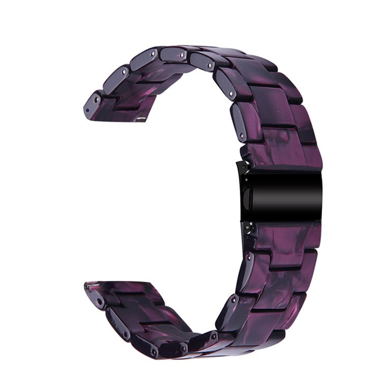 For Huami Amazfit Bip S/GTR 42mm/GTS/Bip Lite Resin Watch Strap Wristband 20mm with Stainless Steel Buckle - Dark Purple