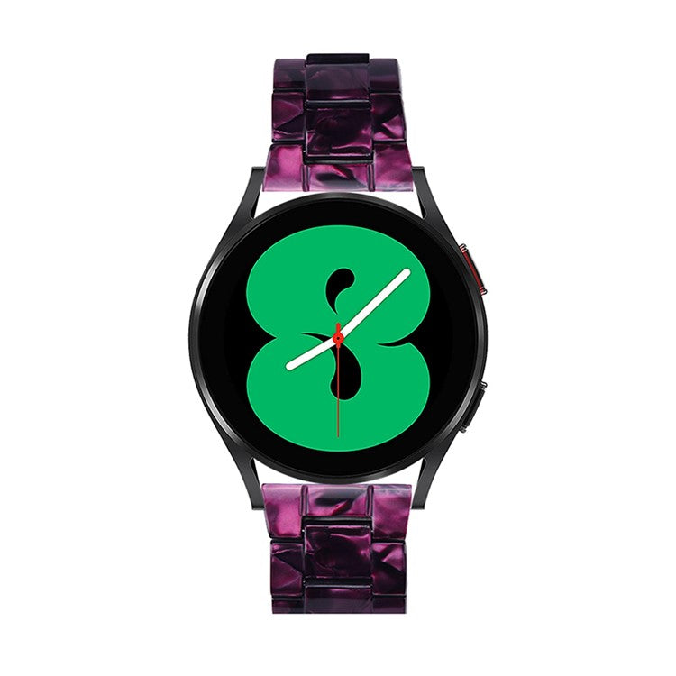 For Huami Amazfit Bip S/GTR 42mm/GTS/Bip Lite Resin Watch Strap Wristband 20mm with Stainless Steel Buckle - Dark Purple