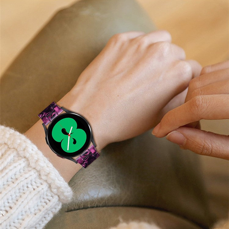 For Huami Amazfit Bip S/GTR 42mm/GTS/Bip Lite Resin Watch Strap Wristband 20mm with Stainless Steel Buckle - Dark Purple